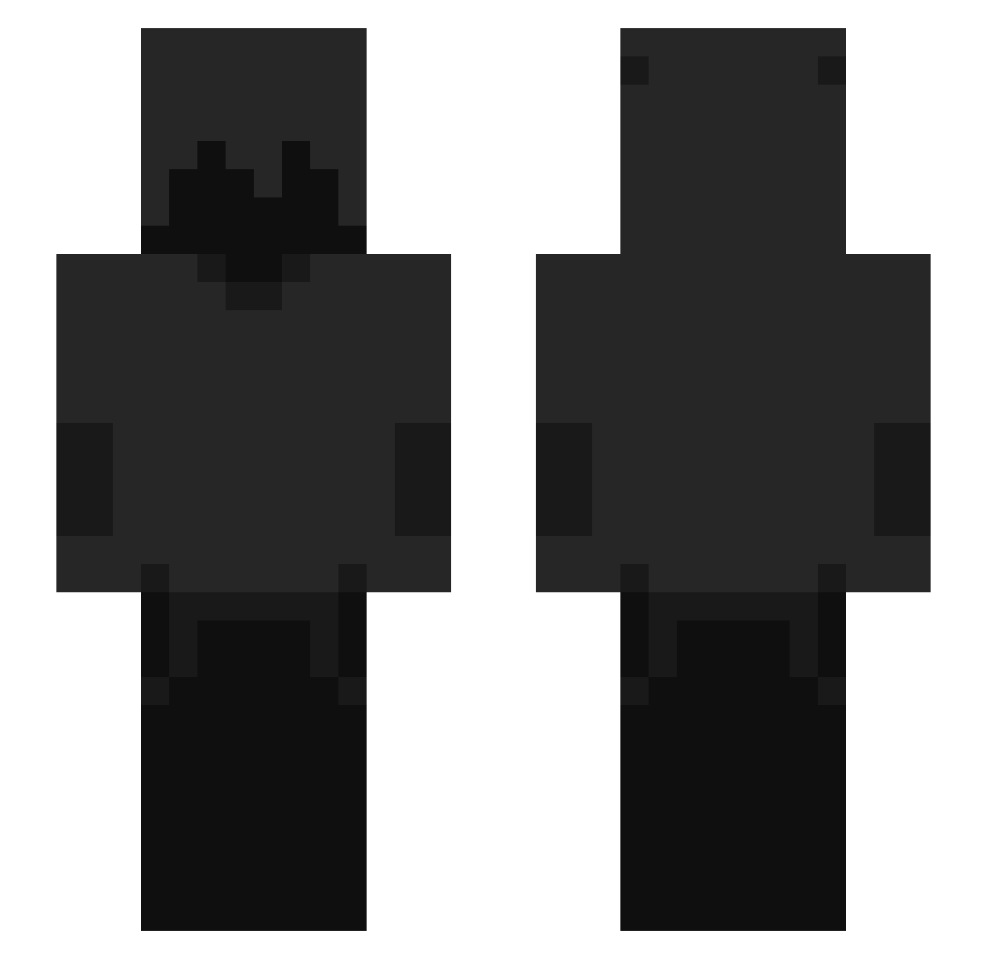 zScrim Minecraft skin, front and back view