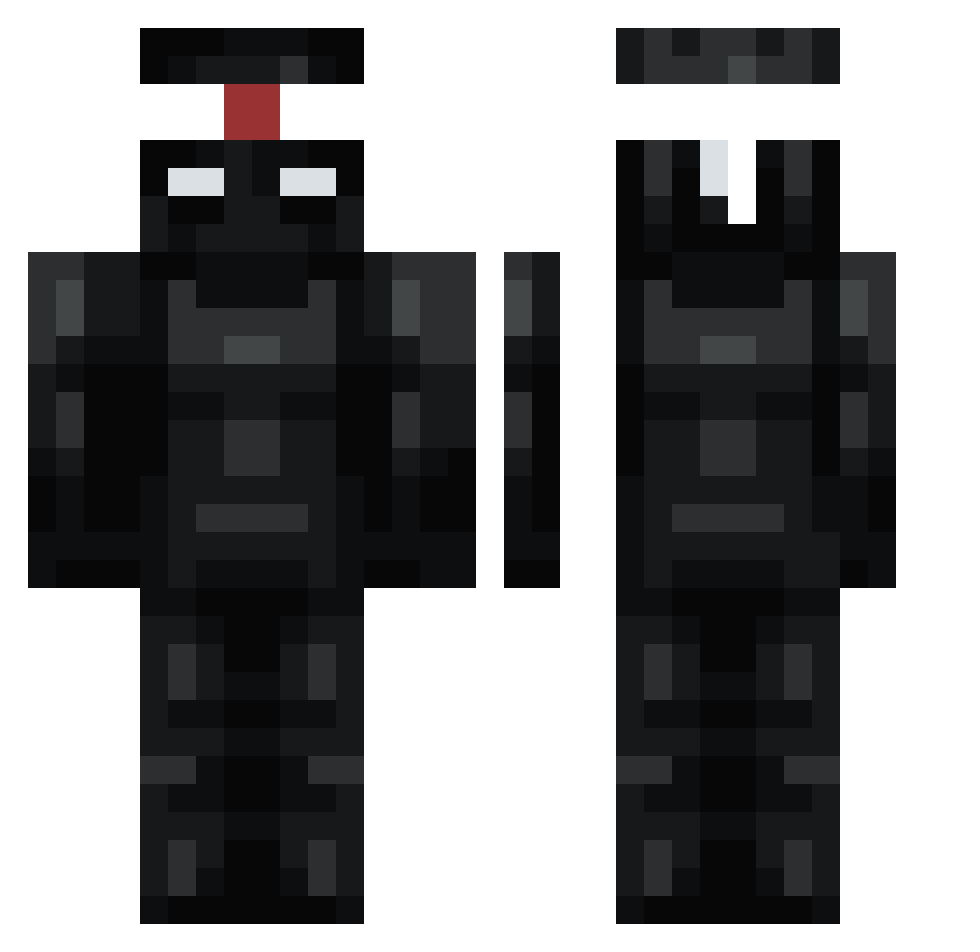 Zaroas_ Minecraft skin, front and back view