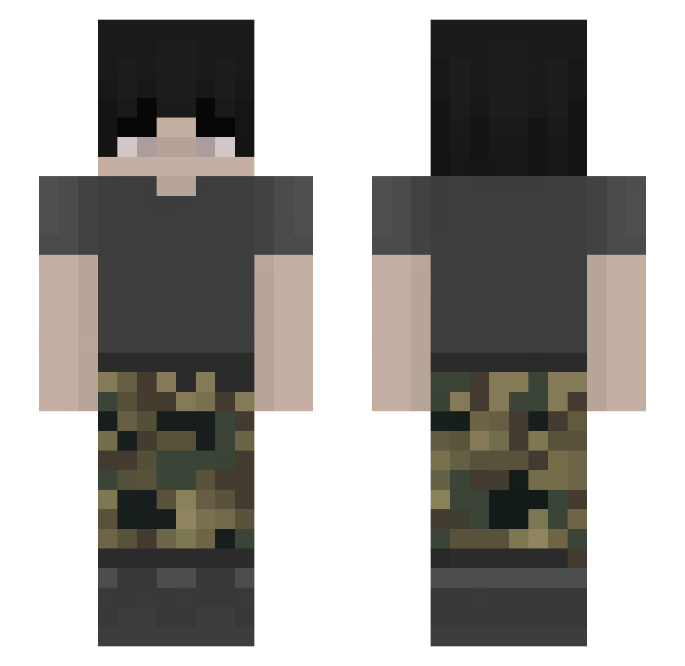 DuckW1zo_ Minecraft skin, front and back view