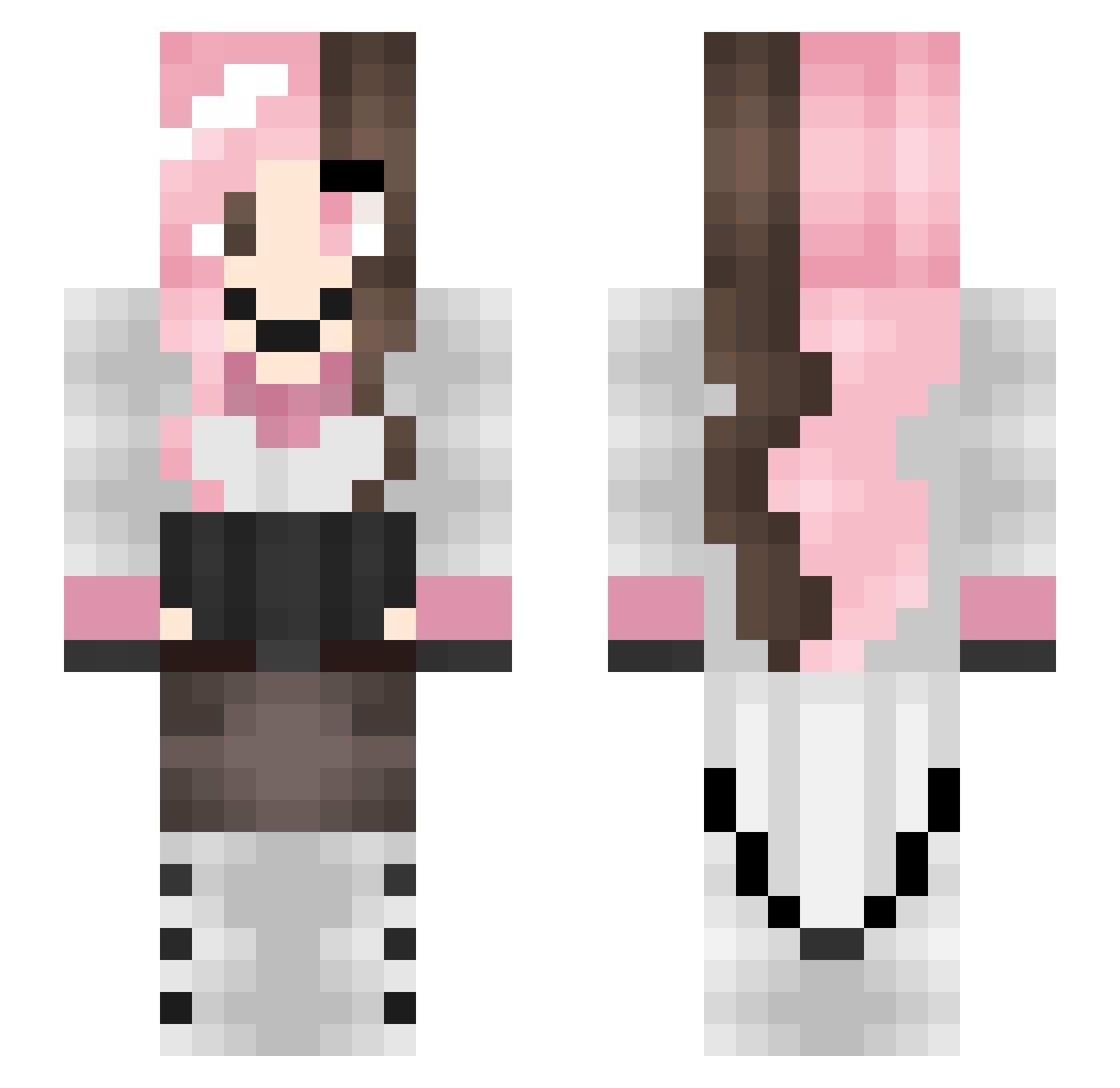 Alpine32x Minecraft skin, front and back view