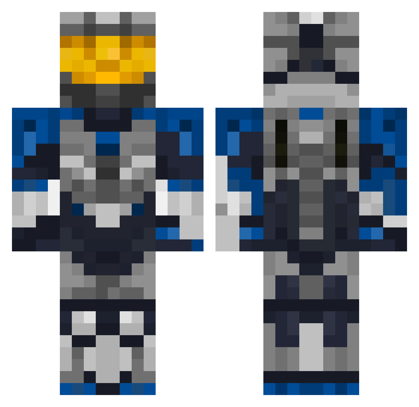 Taniwha_IVI Minecraft skin, front and back view
