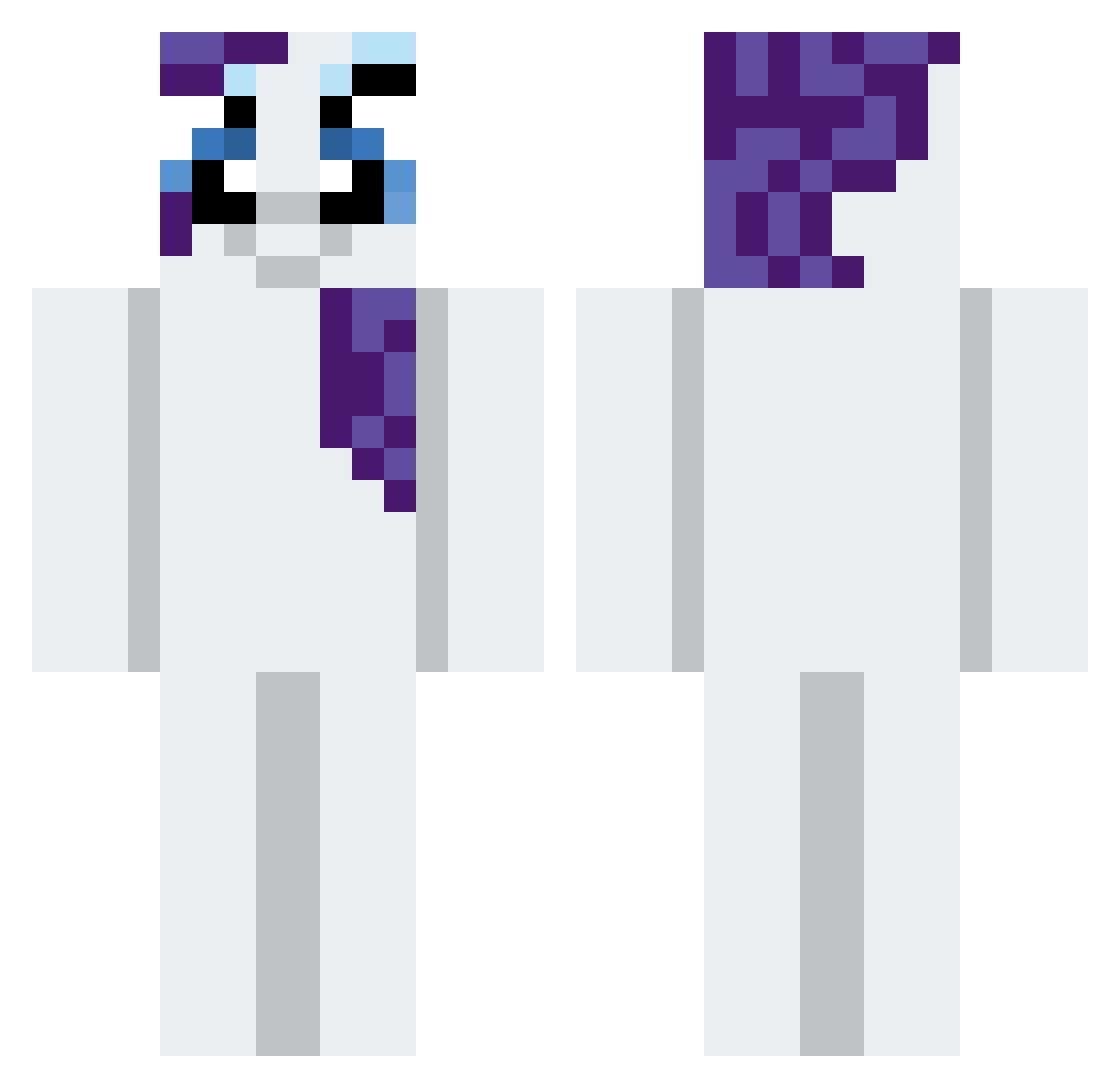 Valencia Minecraft skin, front and back view