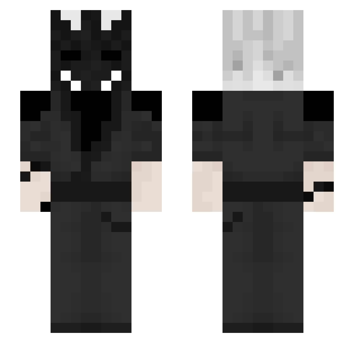 Tellurien Minecraft skin, front and back view