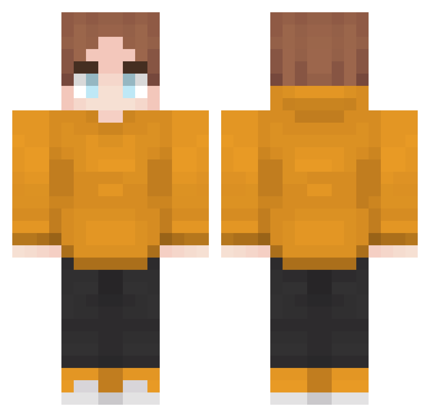 TheKnep Minecraft skin, front and back view