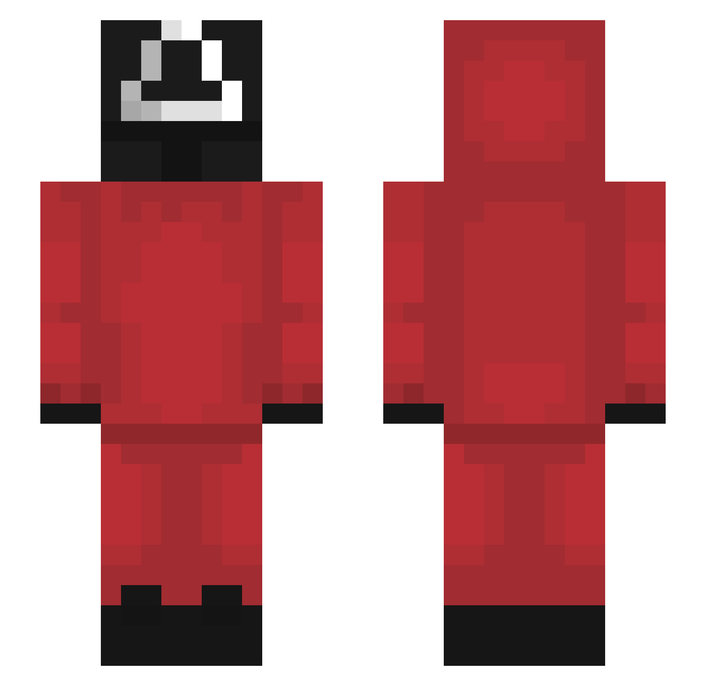 Huysuz0 Minecraft skin, front and back view