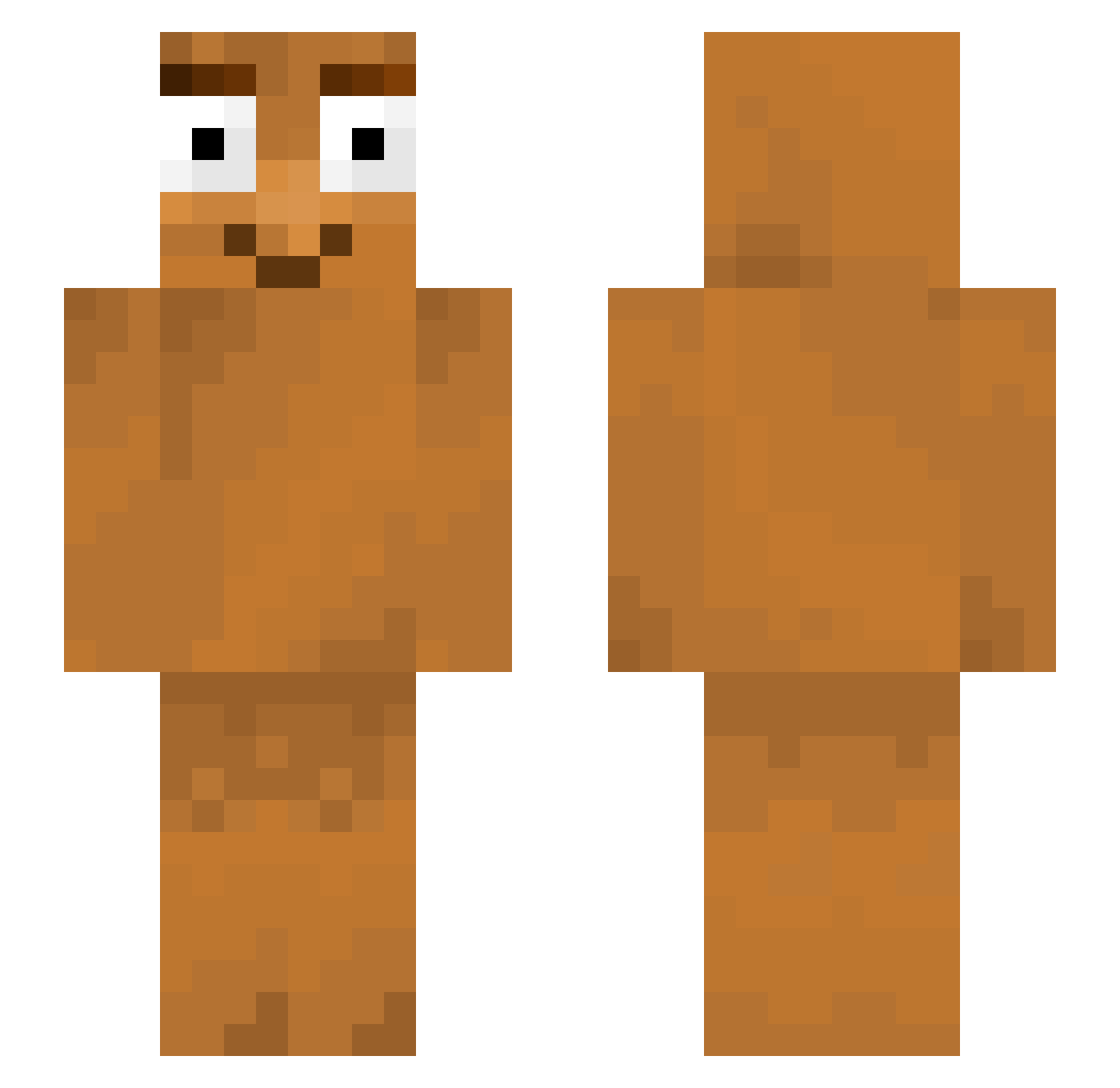 ZushiBowl Minecraft skin, front and back view