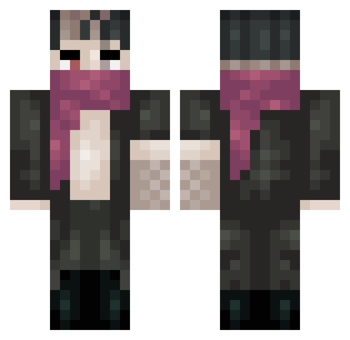 imhikaru Minecraft skin, front and back view