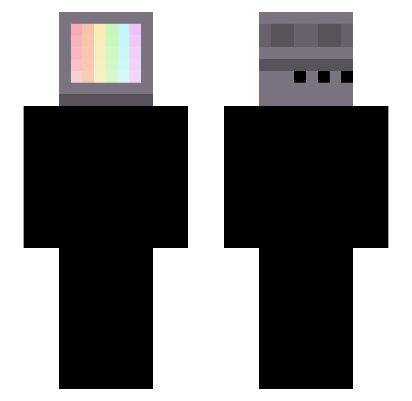 minemine3550 Minecraft skin, front and back view