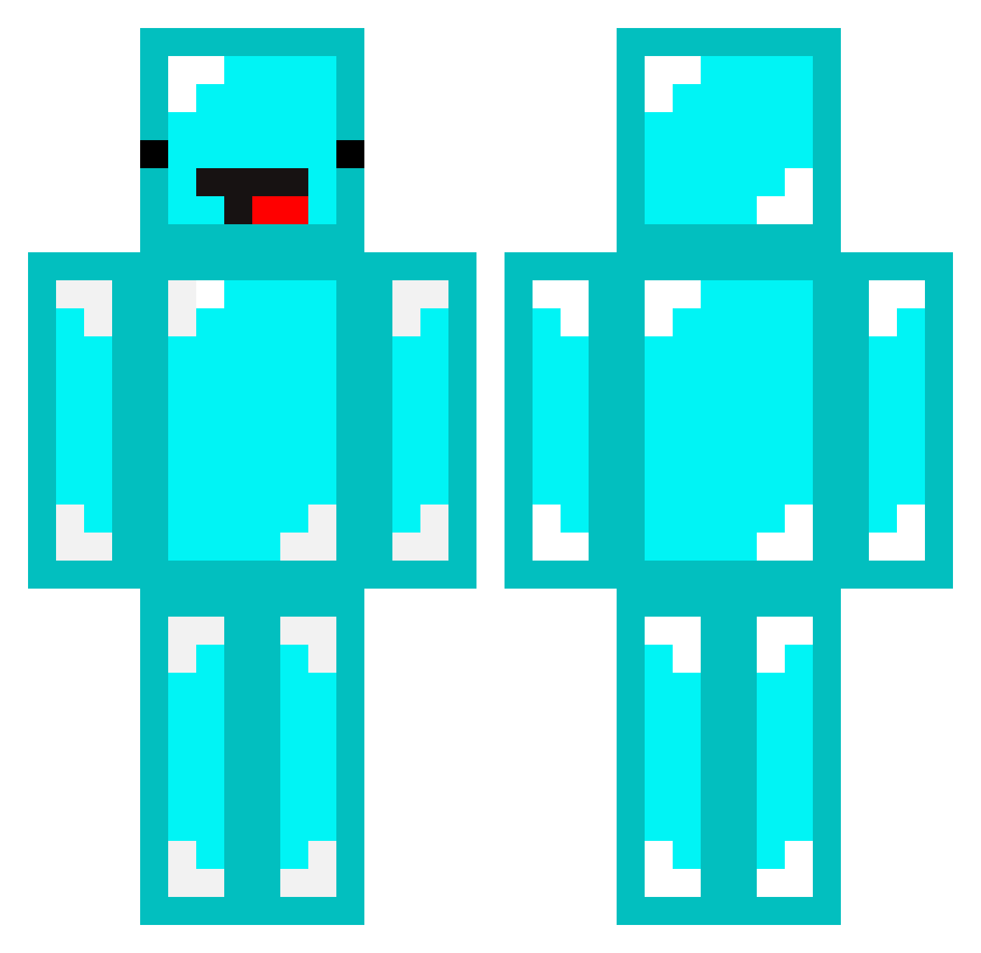 Uurko Minecraft skin, front and back view