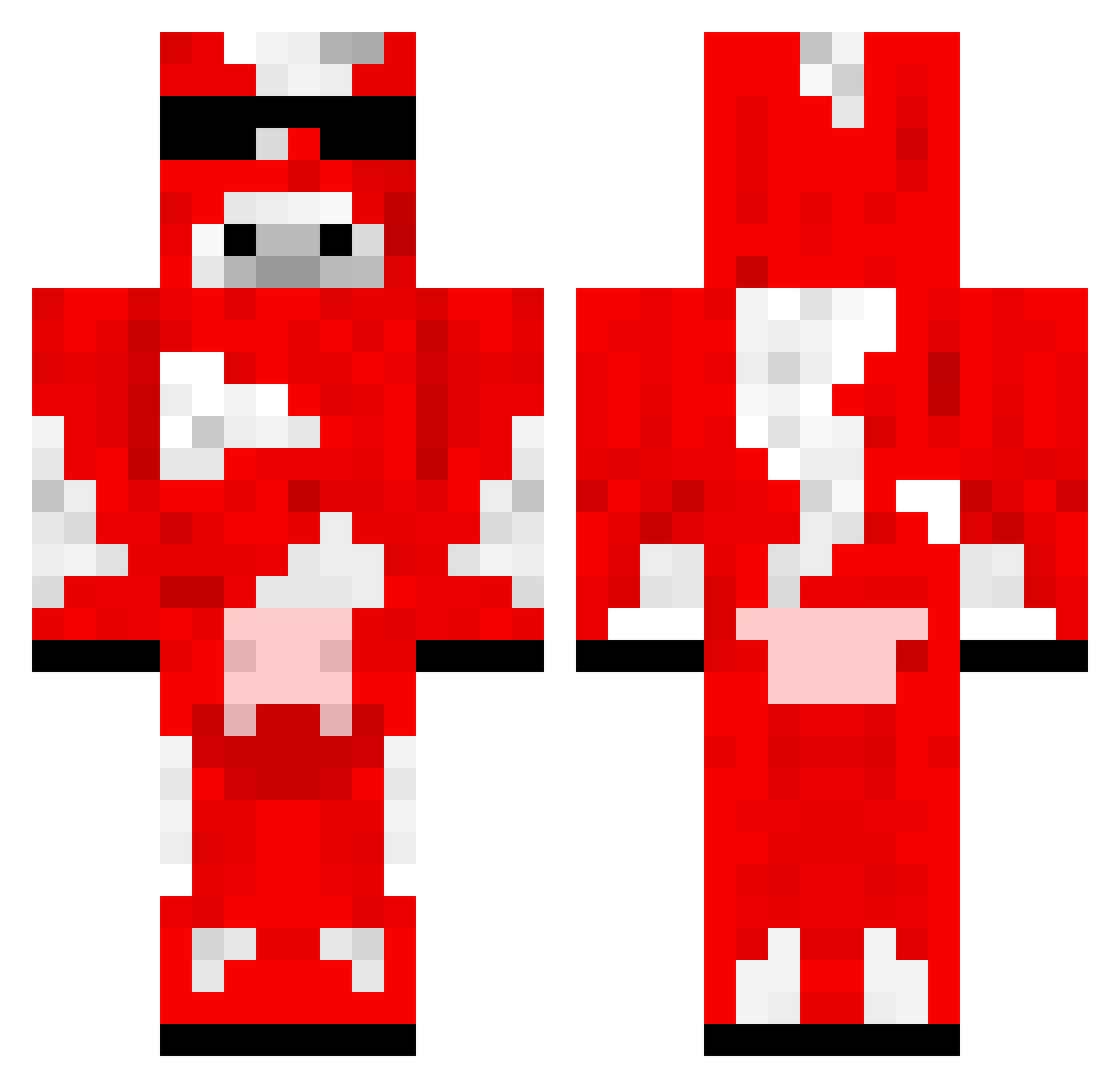 Trager Minecraft skin, front and back view