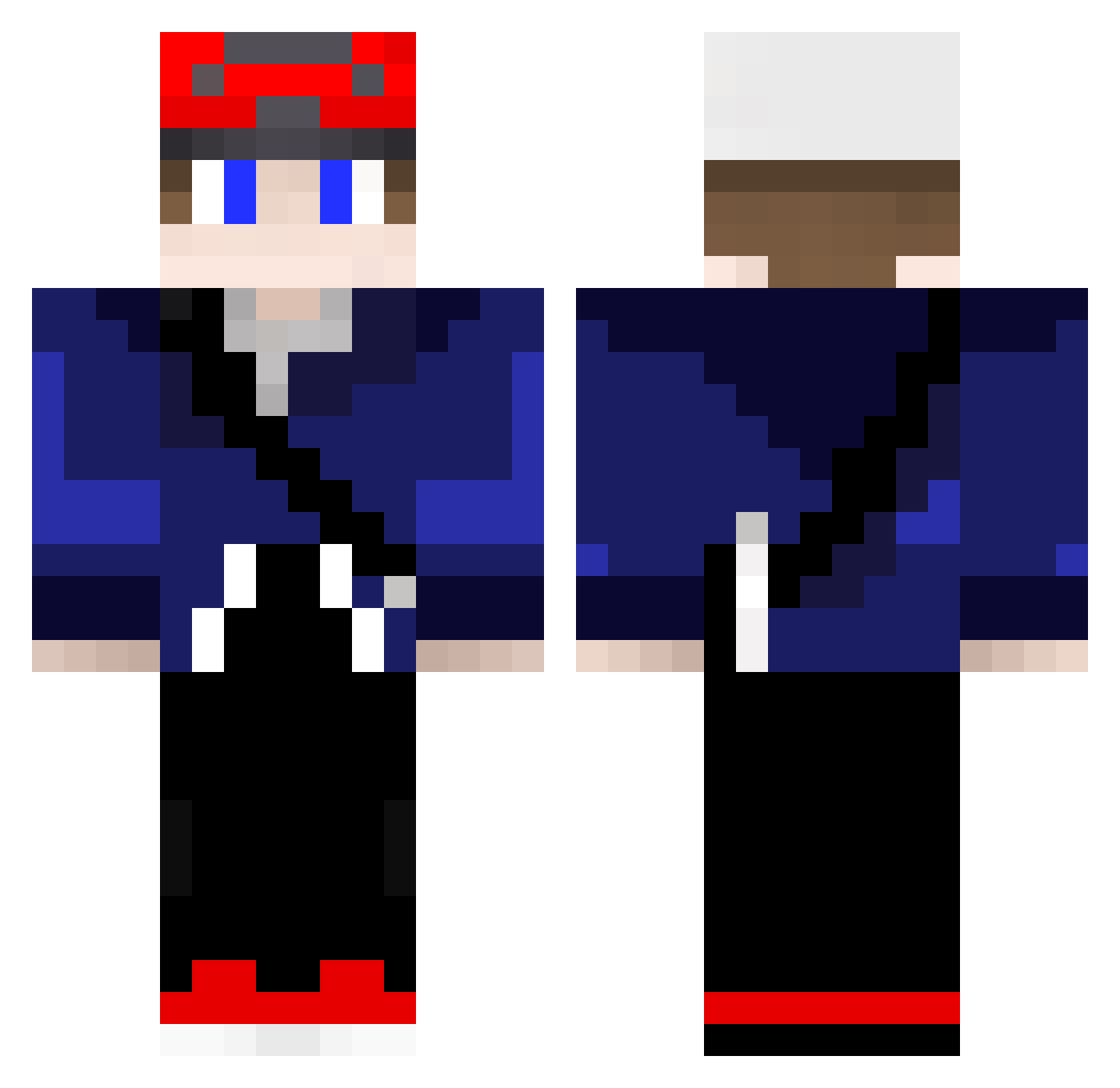 Dopas Minecraft skin, front and back view