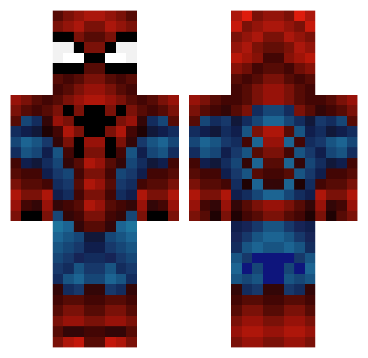 Gelya Minecraft skin, front and back view
