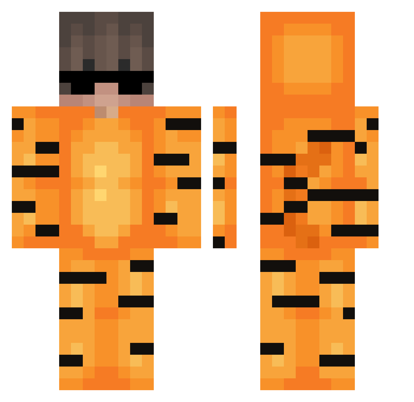 TigerBro5906 Minecraft skin, front and back view