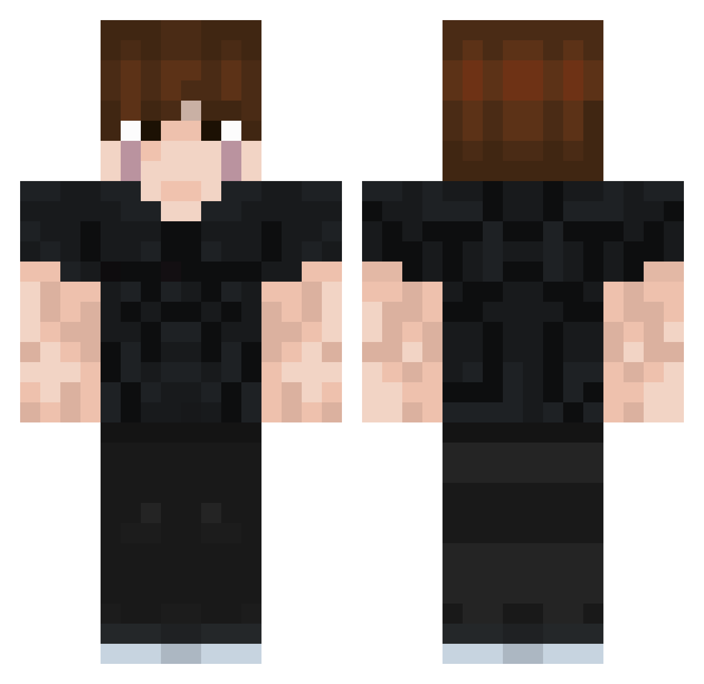 Mitsfay Minecraft skin, front and back view