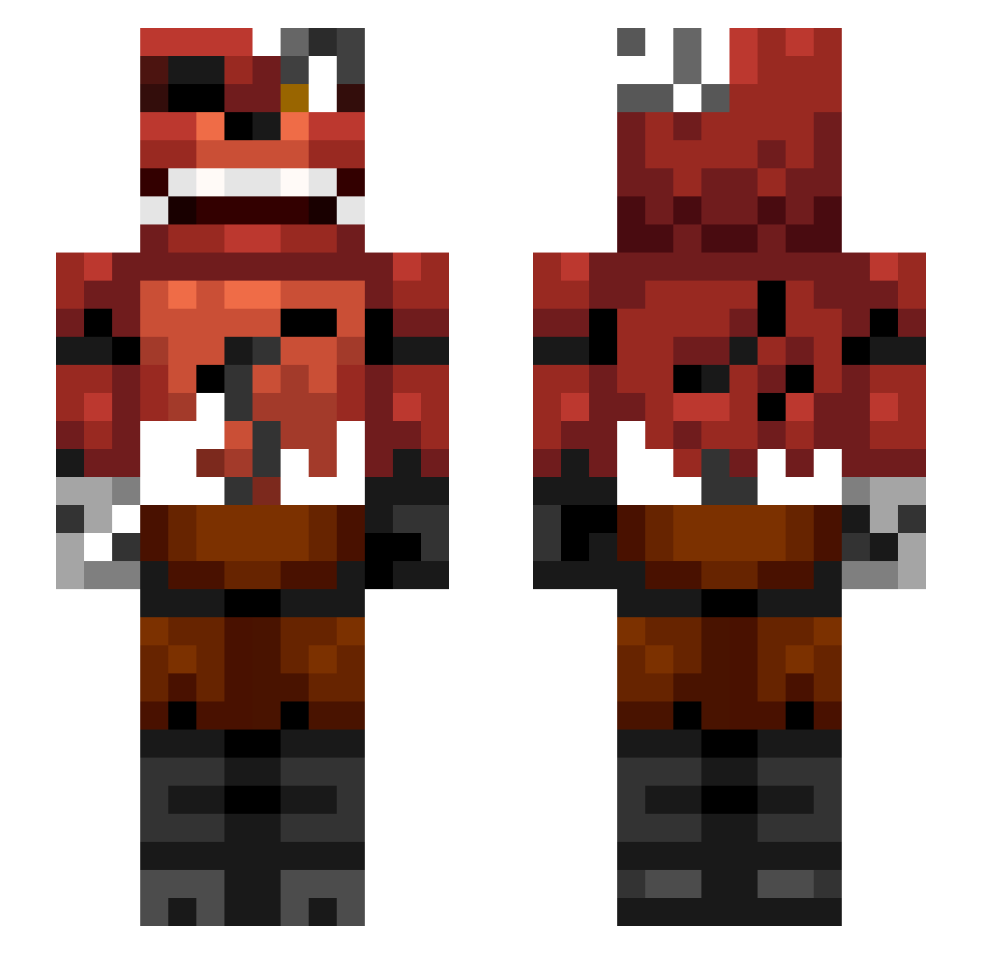 springblox2 Minecraft skin, front and back view