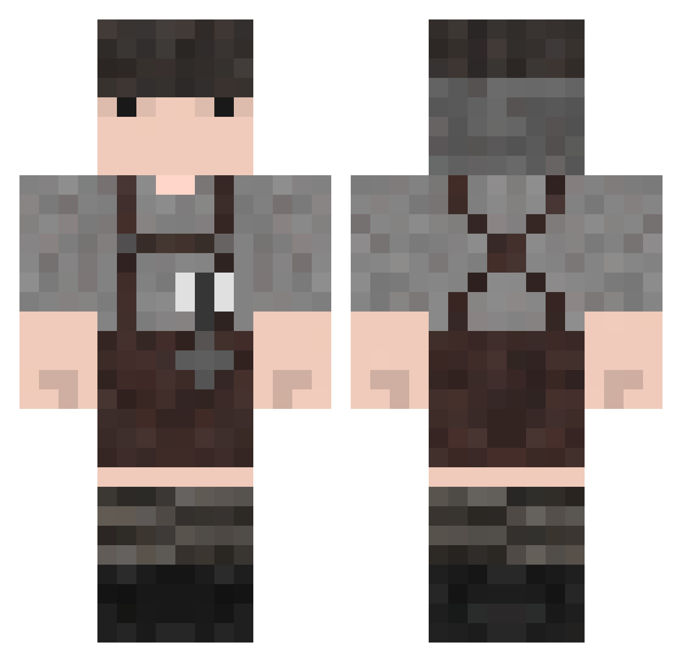 Upkar Minecraft skin, front and back view