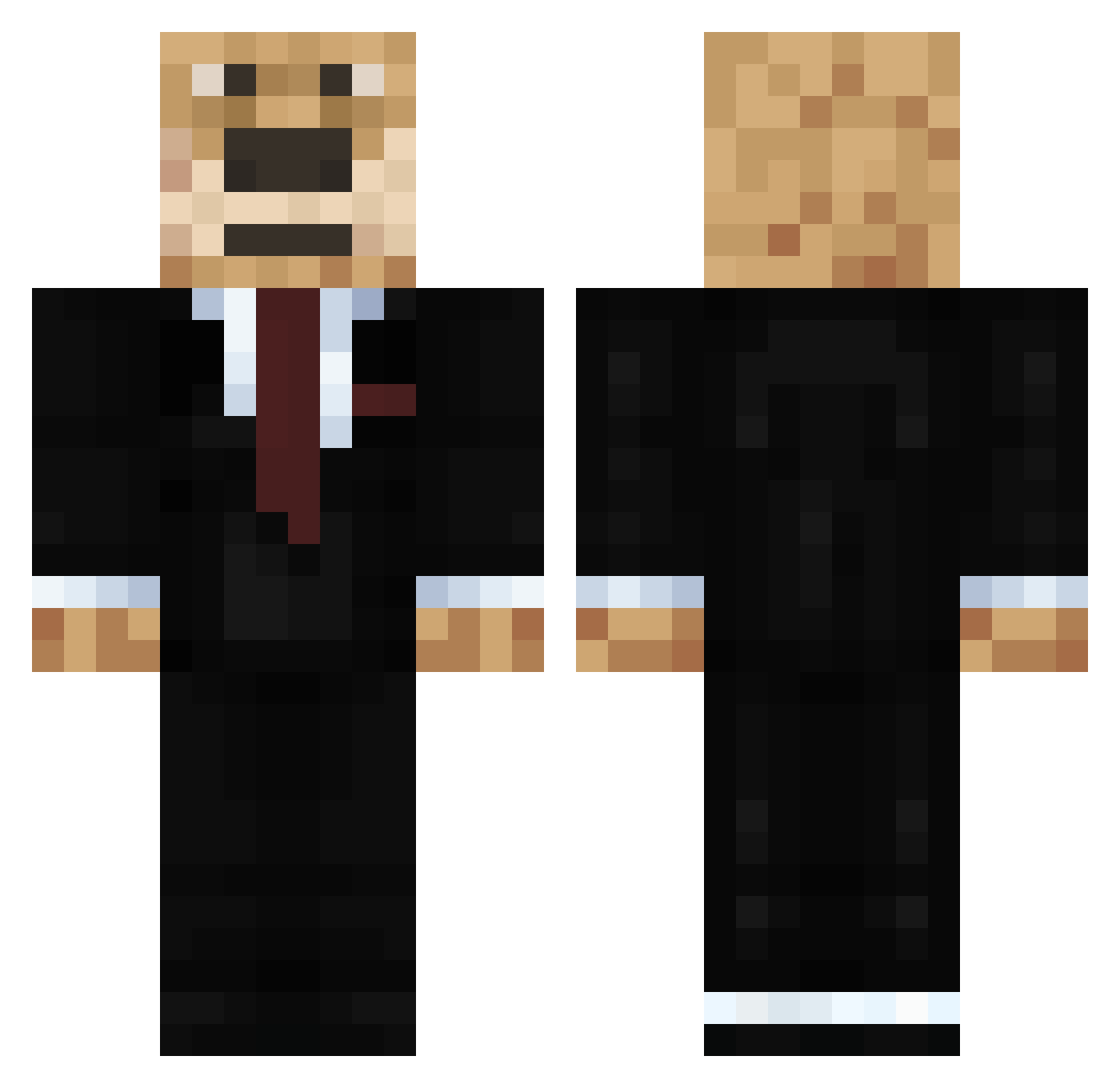 _Papi69 Minecraft skin, front and back view
