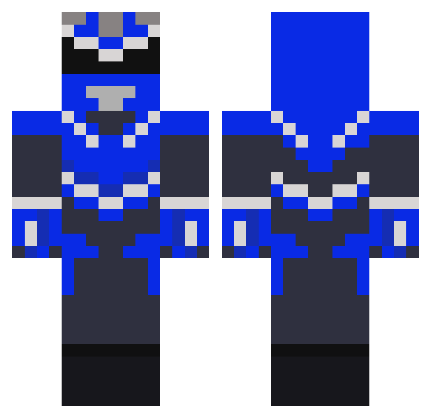 Icxer Minecraft skin, front and back view