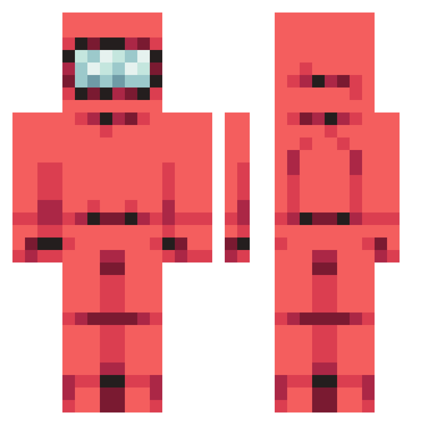 roddybugatti Minecraft skin, front and back view