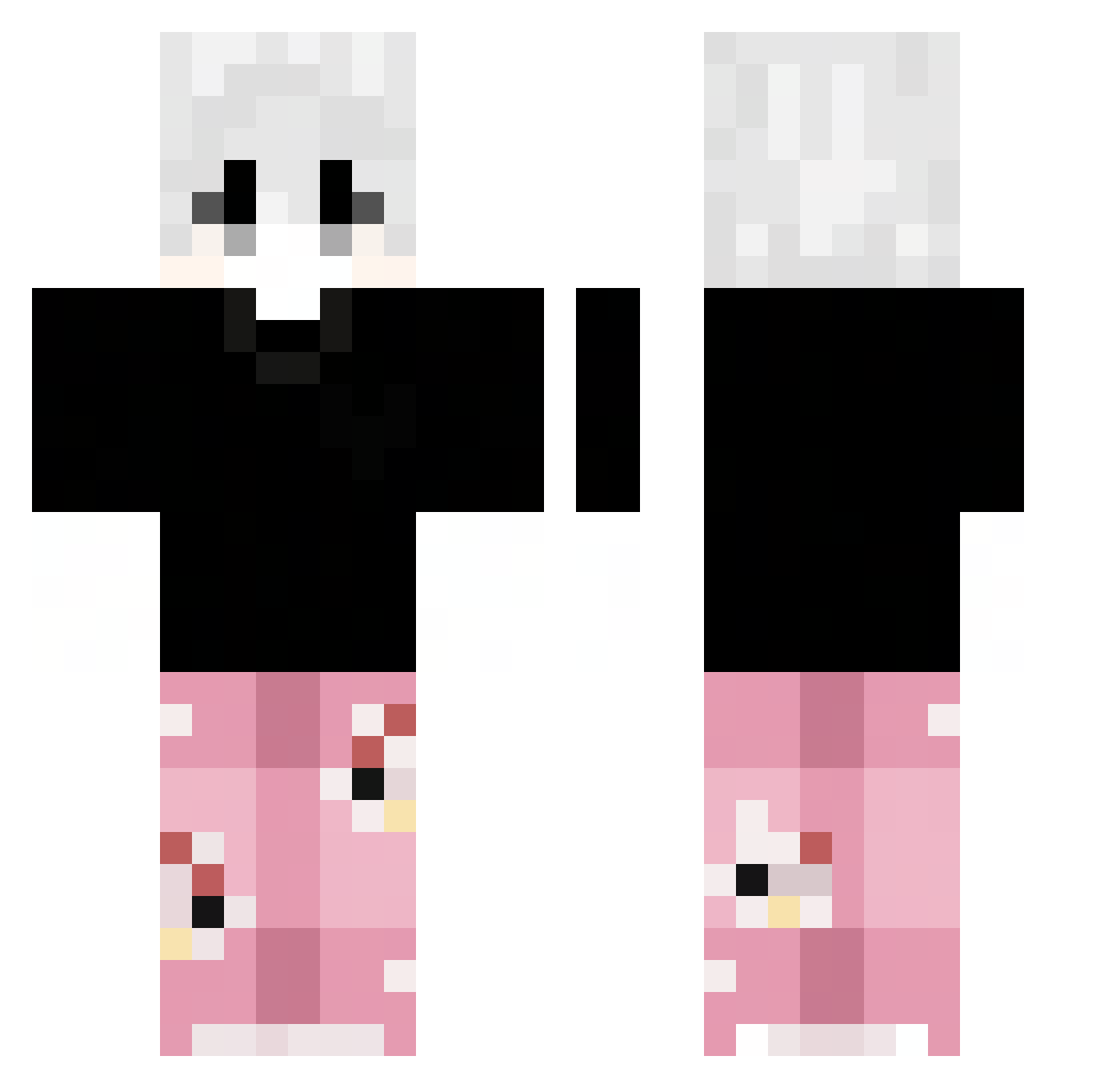 UltraYoung Minecraft skin, front and back view