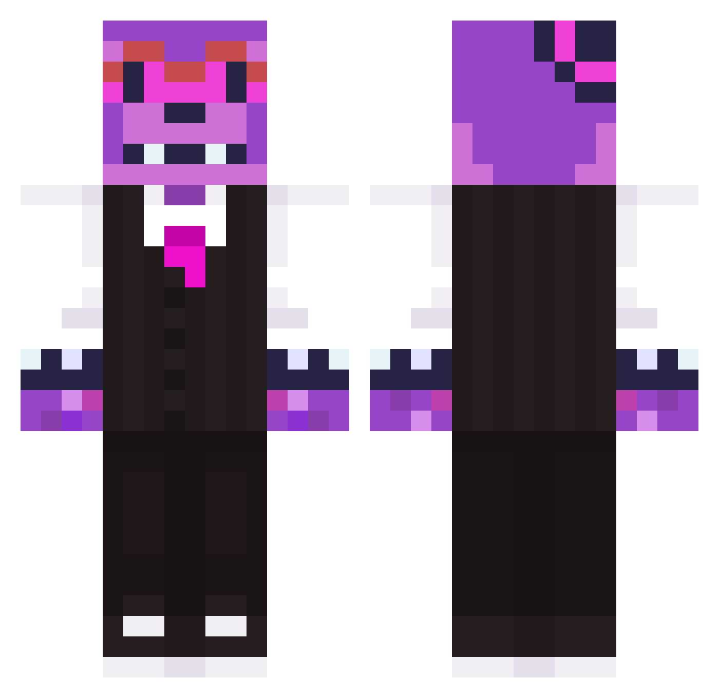 MRMazylis Minecraft skin, front and back view