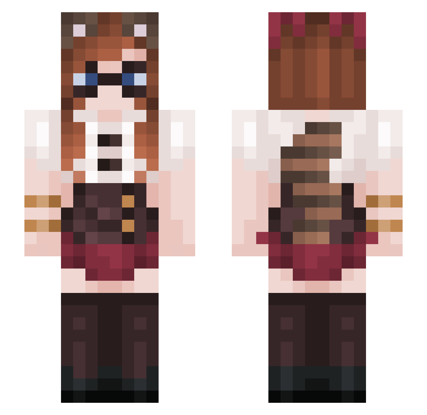 _Katlyn_ Minecraft skin, front and back view