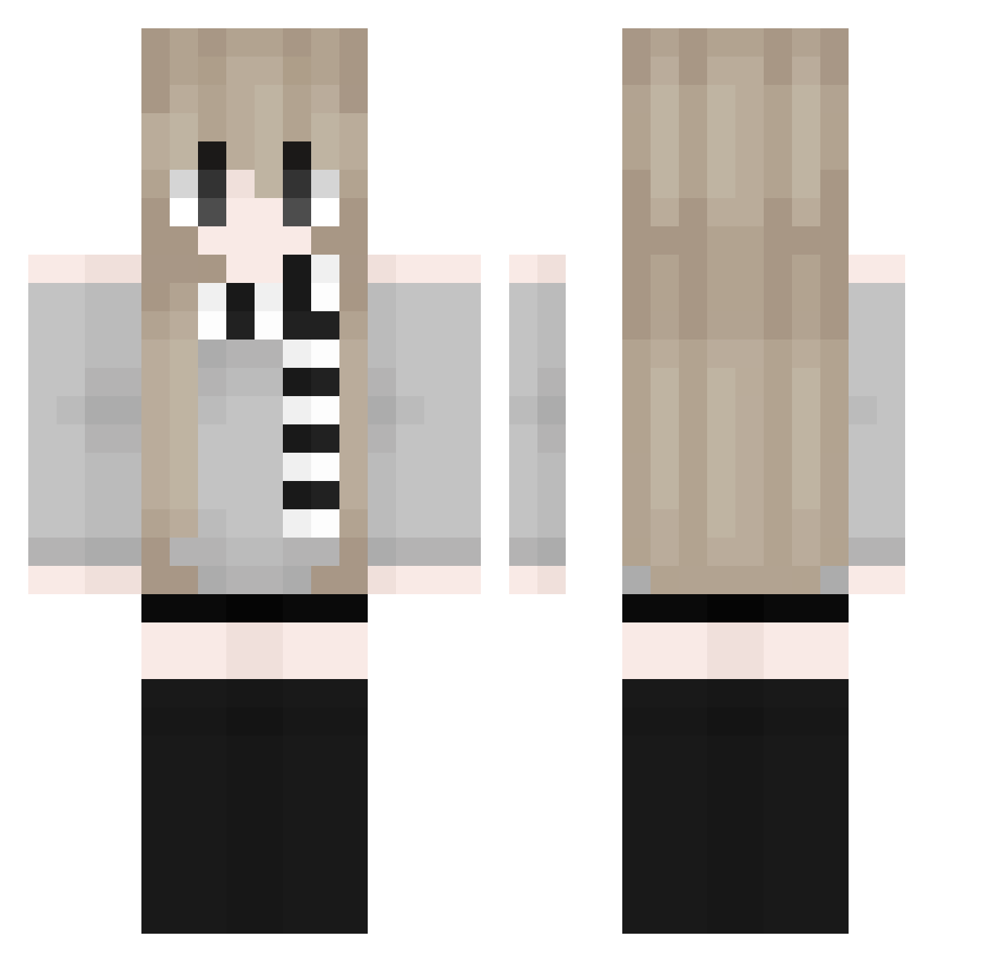 KchaConerasDeSJM Minecraft skin, front and back view