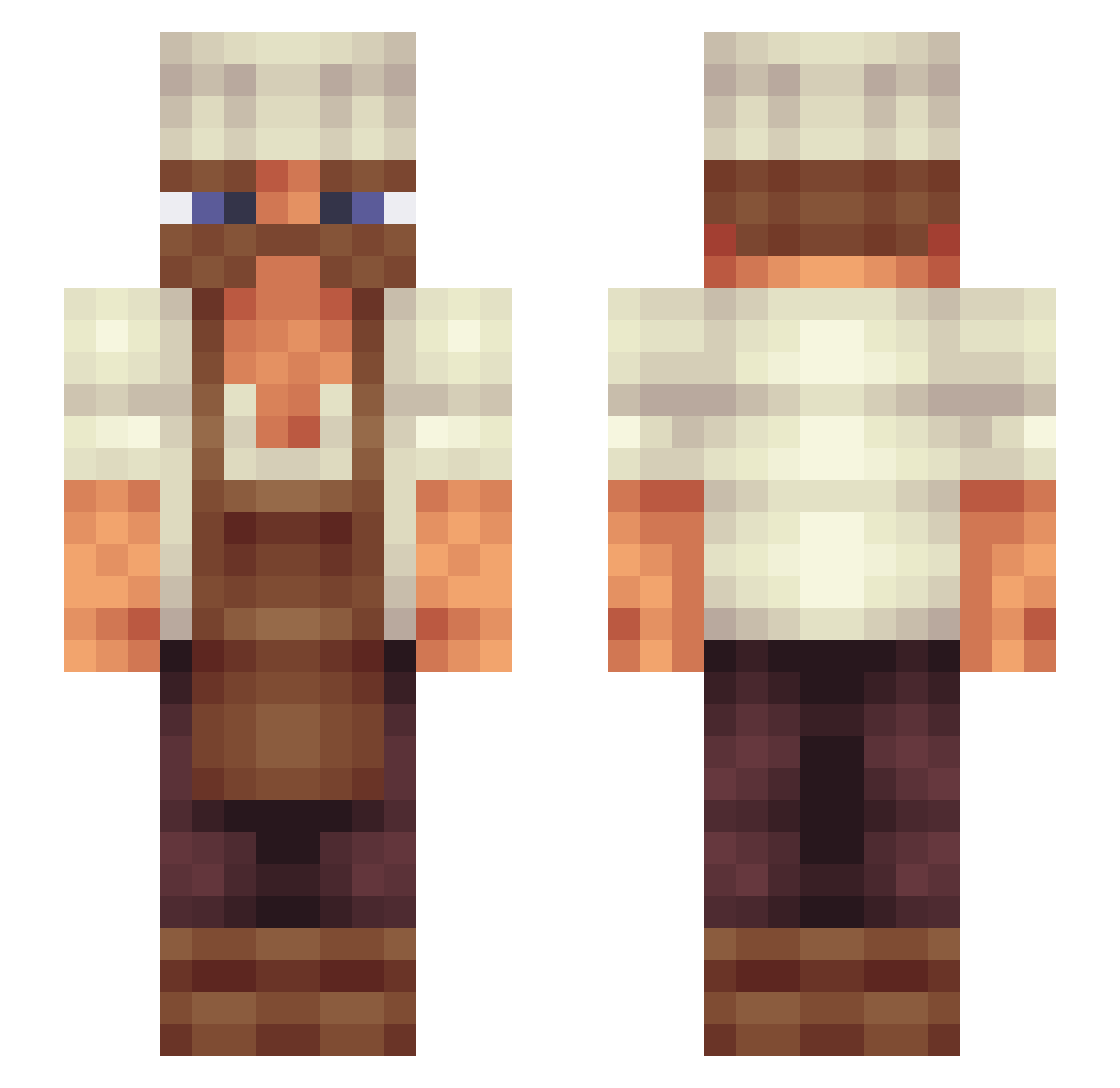 Sarnoxx_ Minecraft skin, front and back view