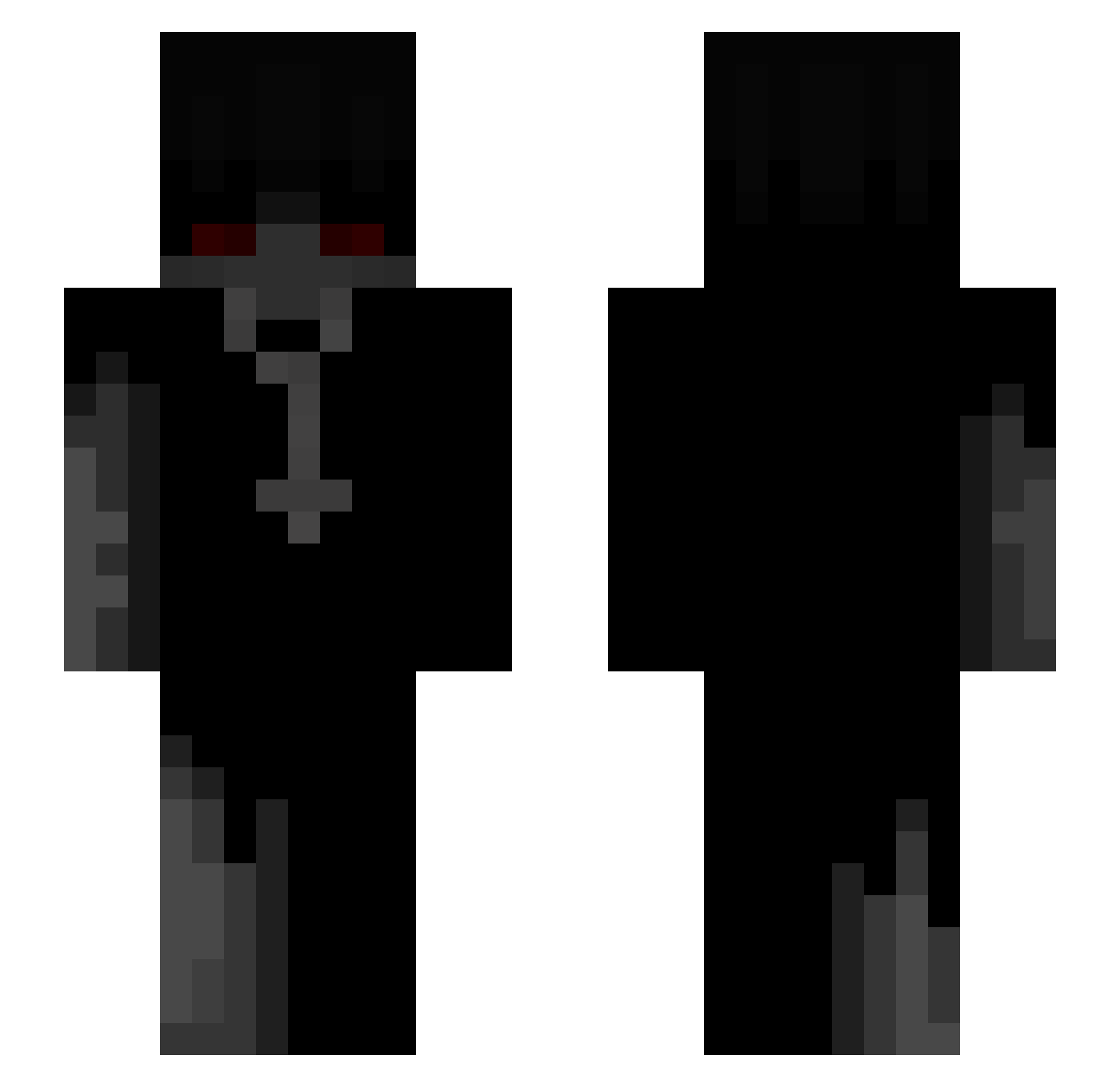 qurcc Minecraft skin, front and back view