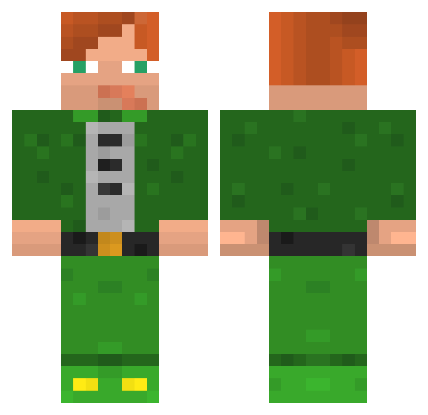 Kachow0095 Minecraft skin, front and back view