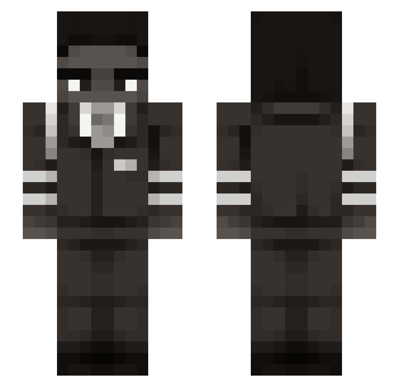 olx360 Minecraft skin, front and back view