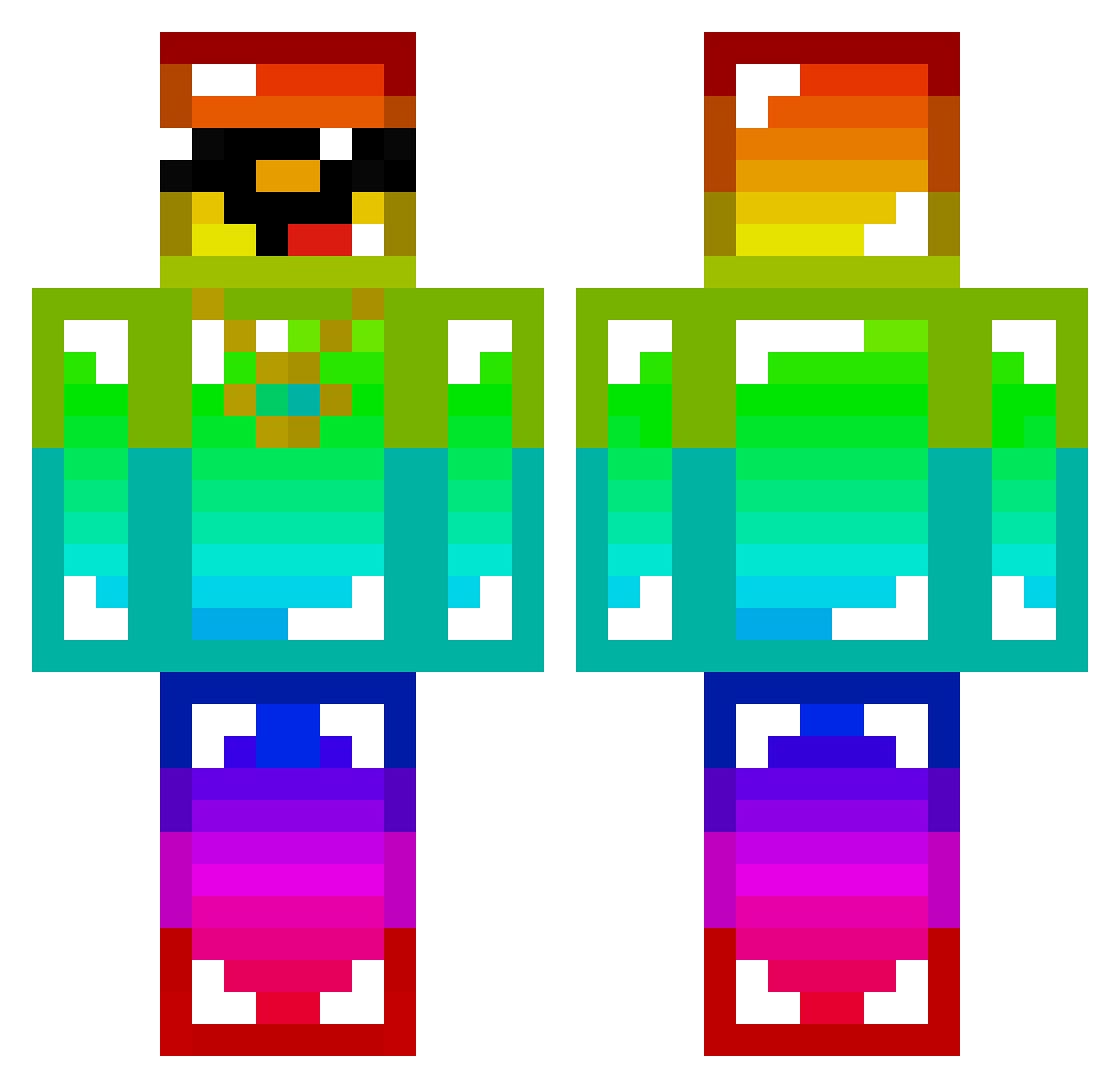 MaddenTo Minecraft skin, front and back view