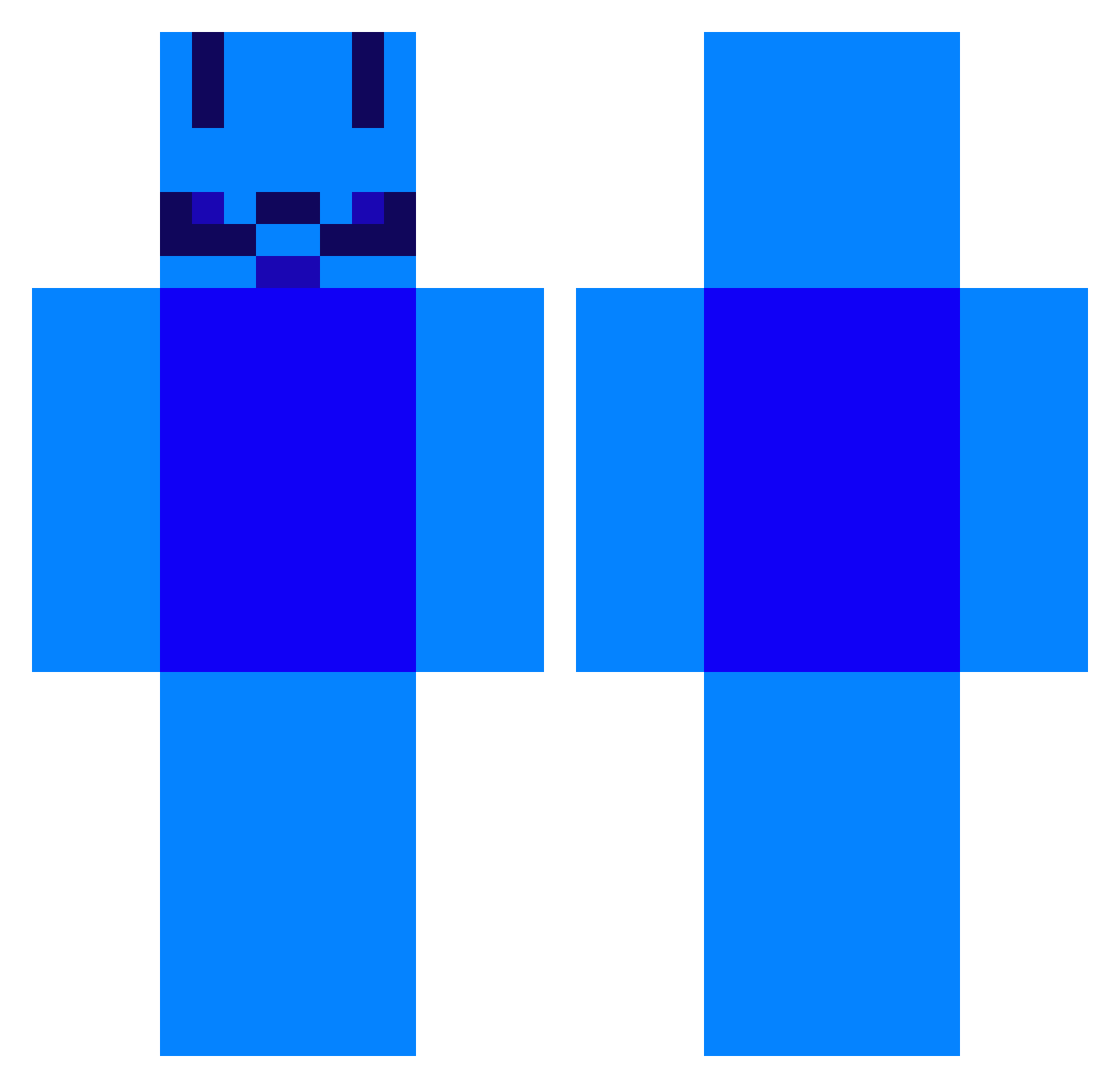 sphecidae Minecraft skin, front and back view