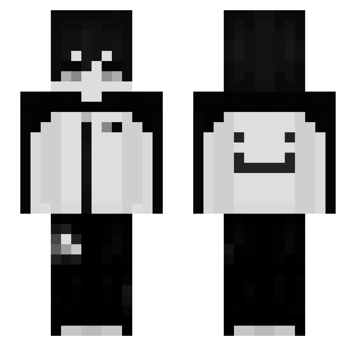 retinaxdr Minecraft skin, front and back view