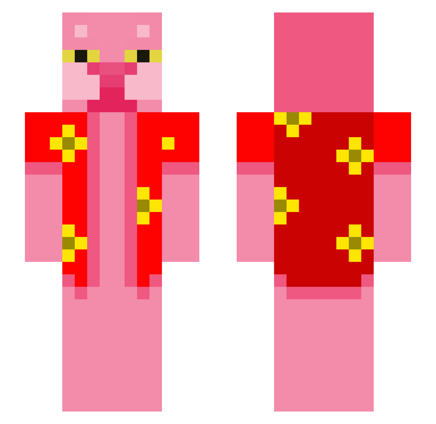 WinterWhitez Minecraft skin, front and back view