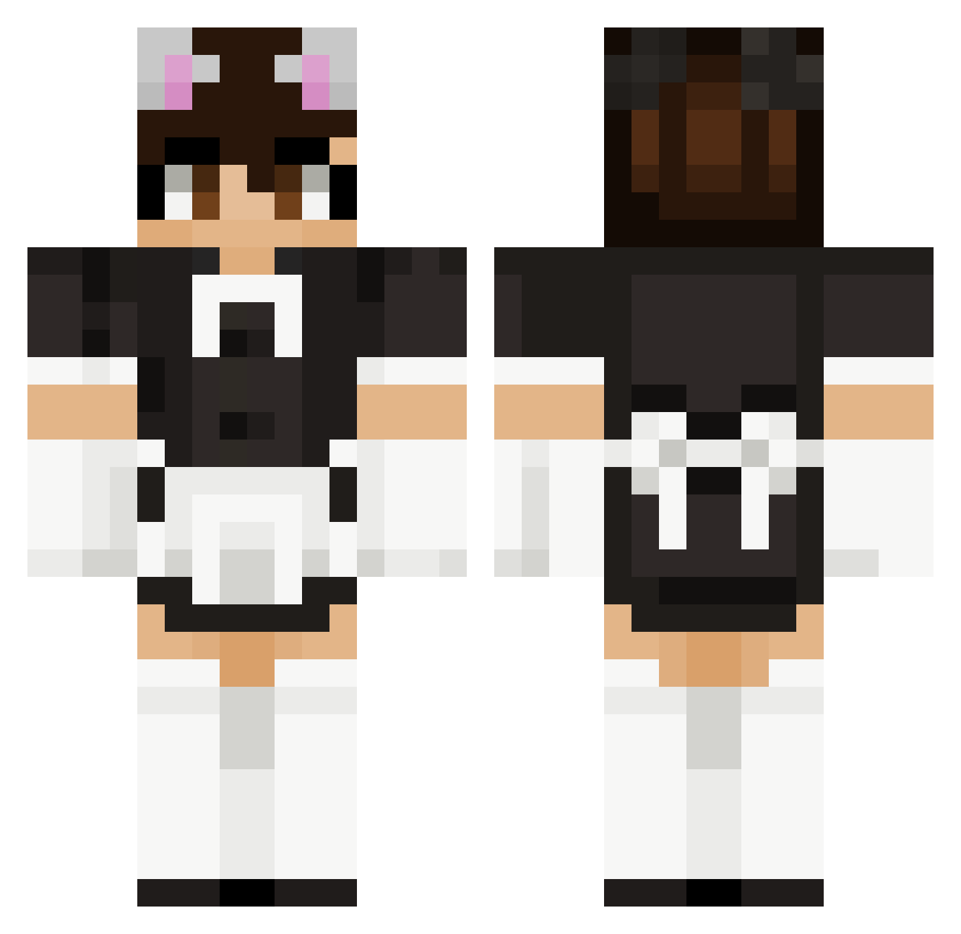 ZenithArkos Minecraft skin, front and back view