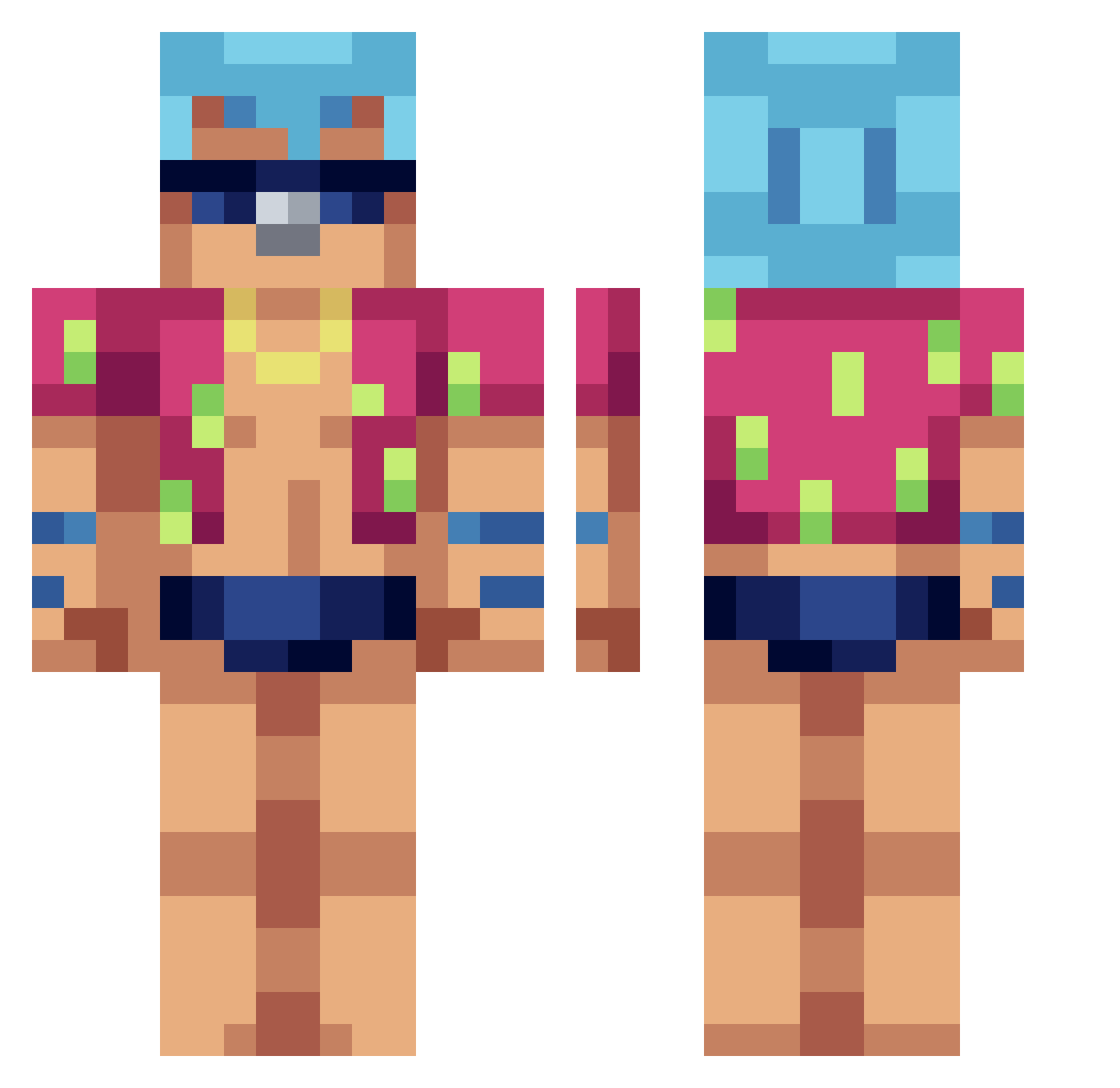 NginxNginx_1313 Minecraft skin, front and back view