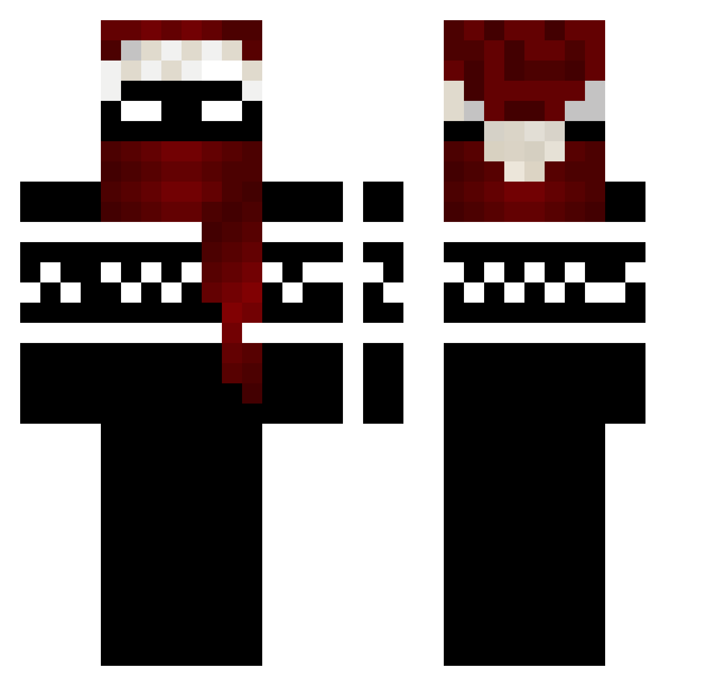 Pxtimac Minecraft skin, front and back view
