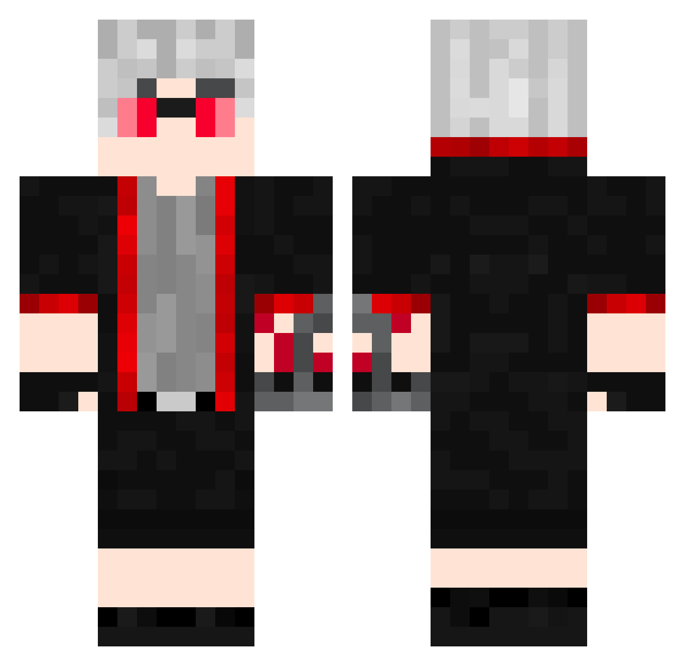 LoreMaster626 Minecraft skin, front and back view