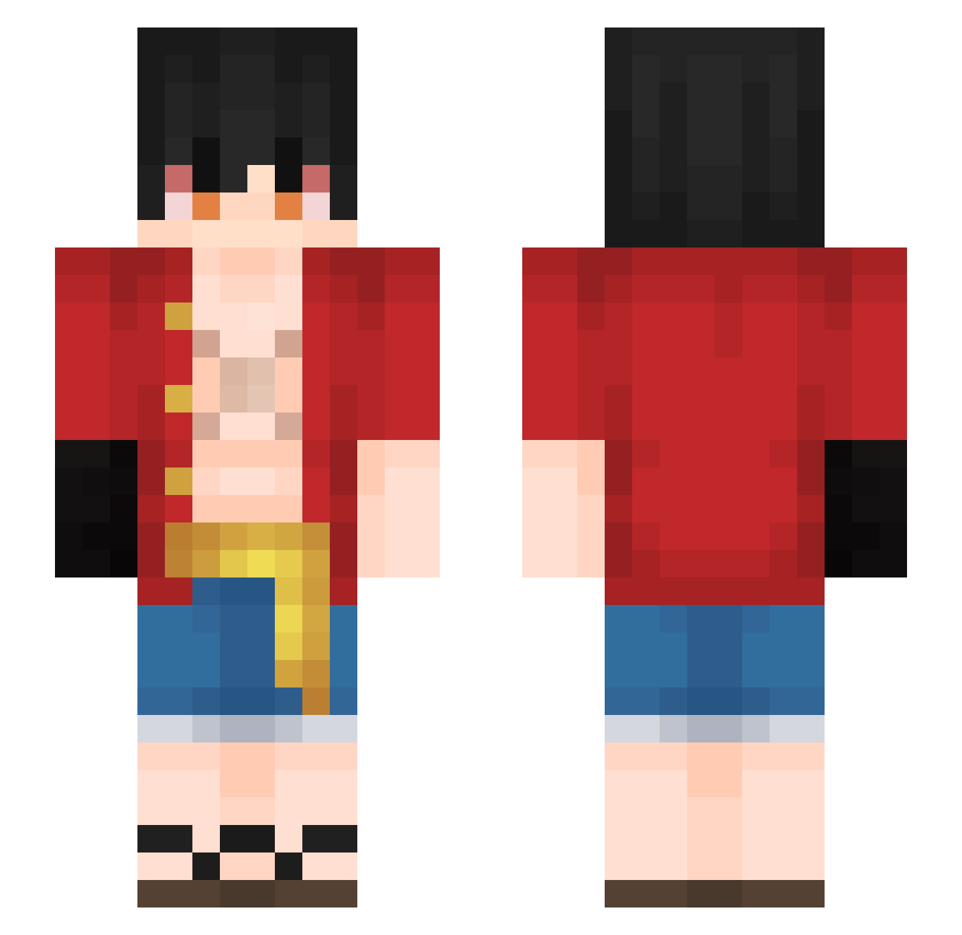 Dremaupau Minecraft skin, front and back view