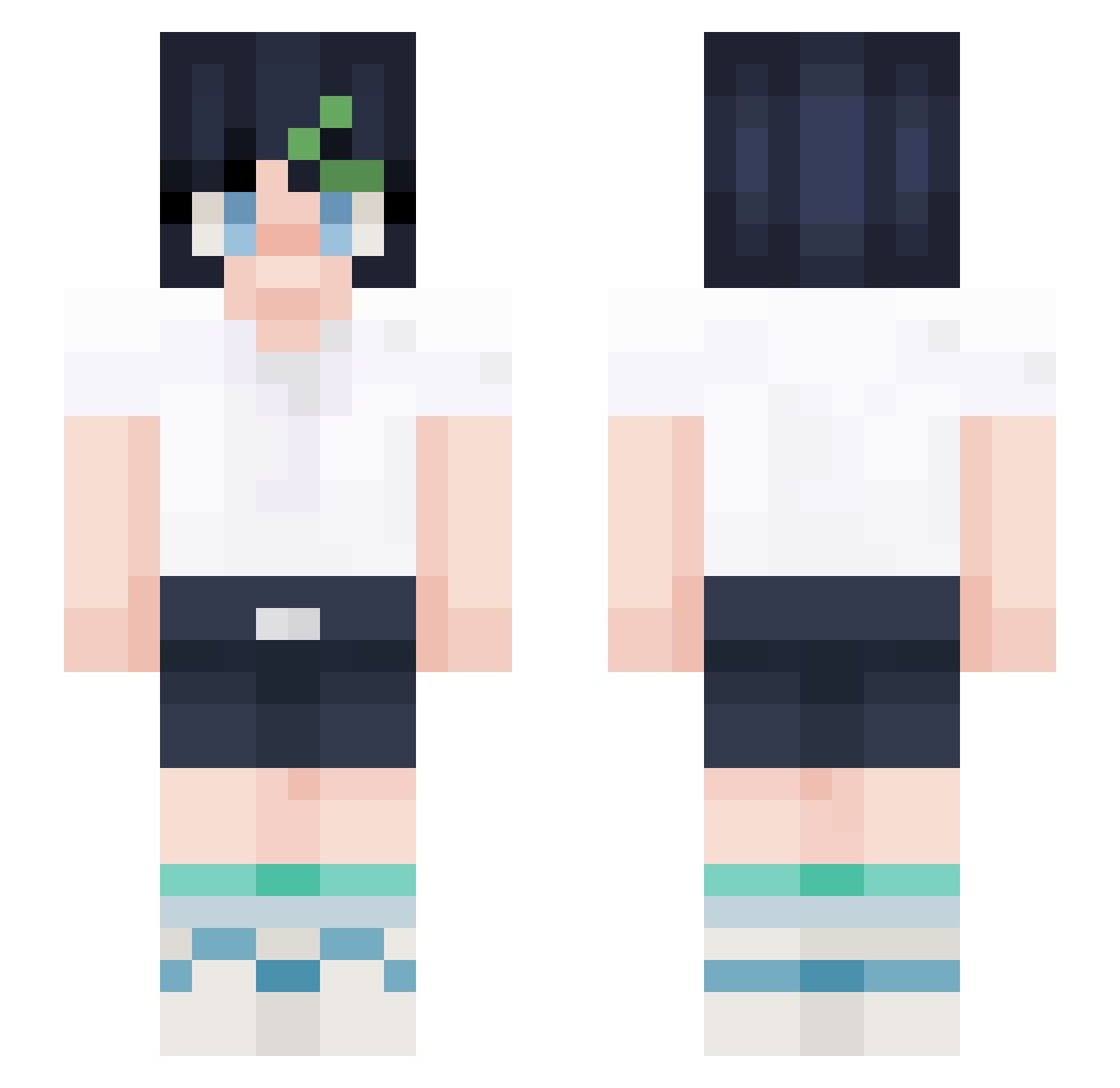 DOHA810s Minecraft skin, front and back view