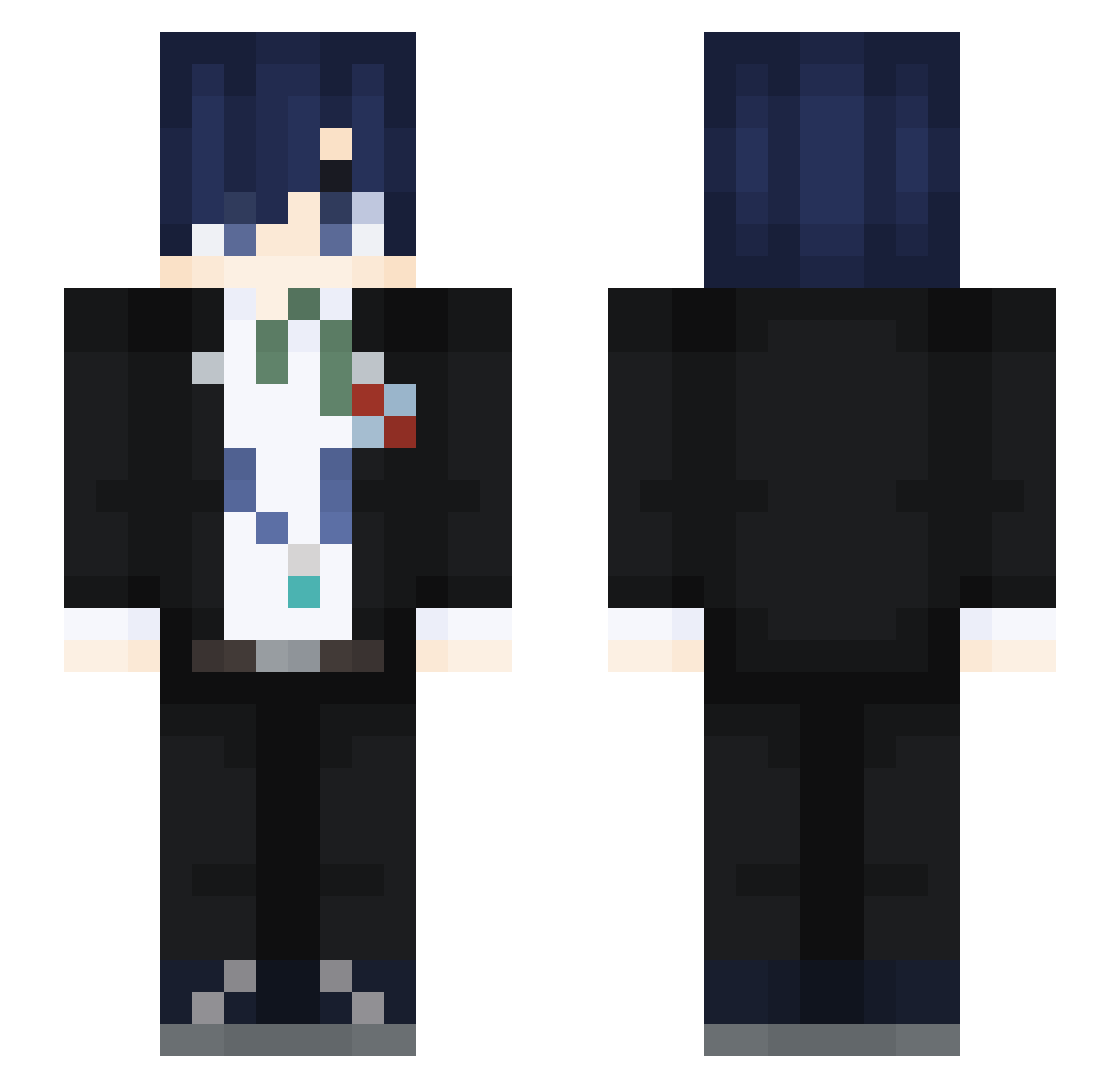 Aimobilko Minecraft skin, front and back view