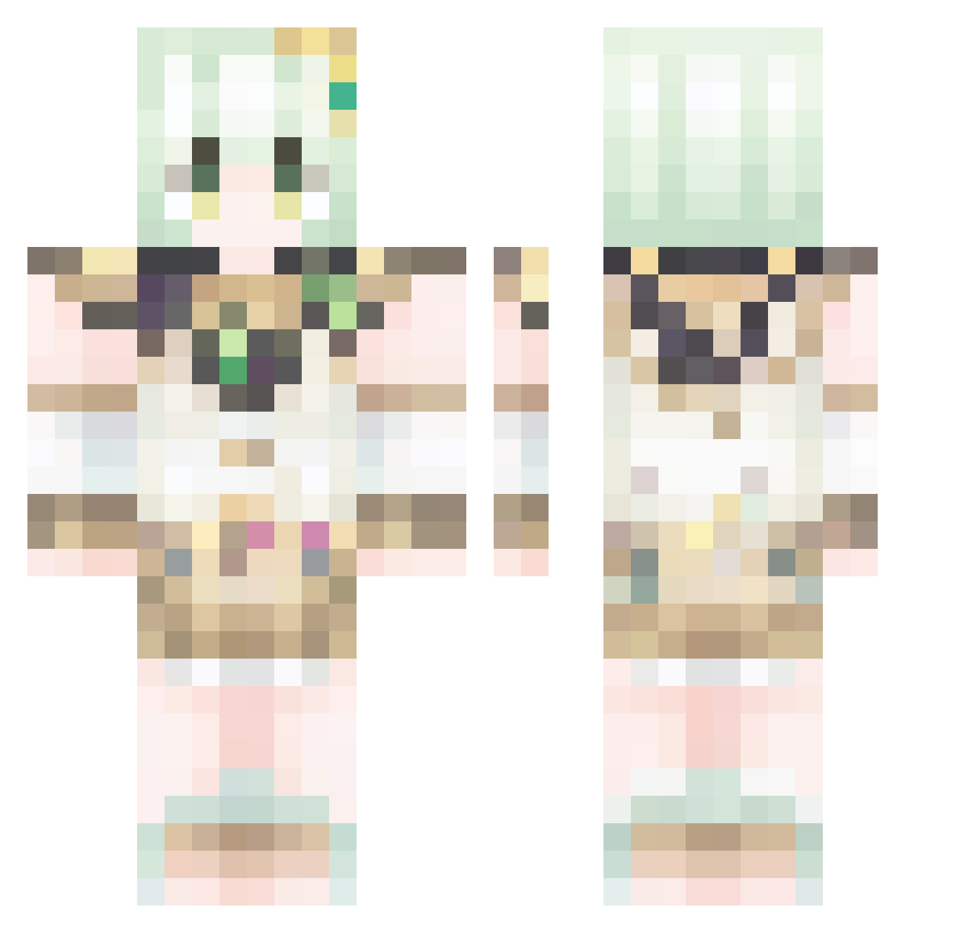 xiaotian_n_da Minecraft skin, front and back view