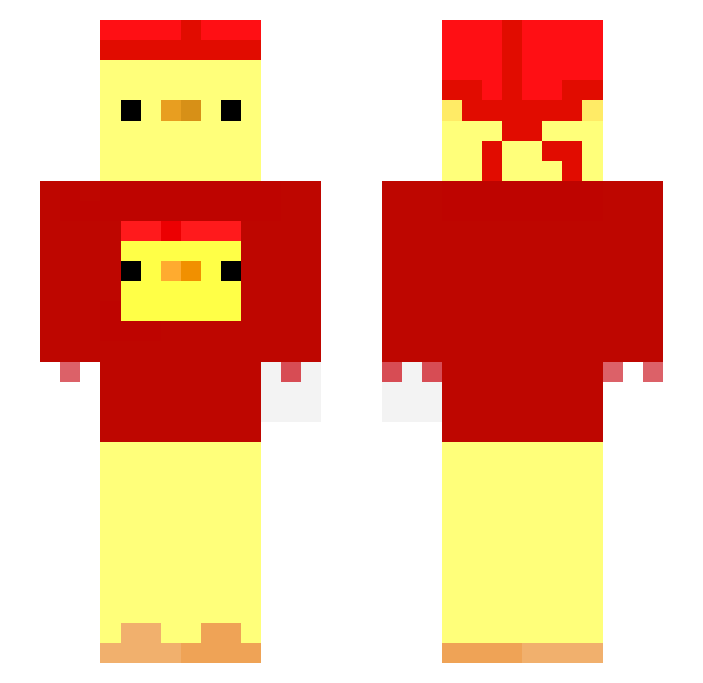 YoungD4gg3r Minecraft skin, front and back view