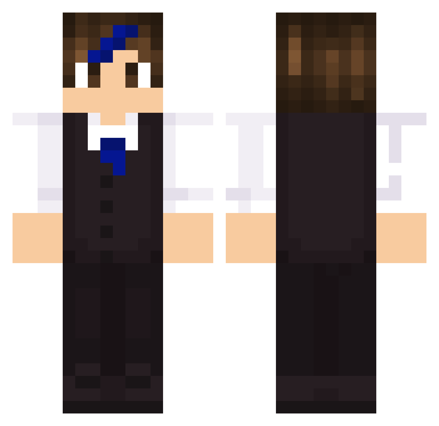 SANS_DIMENCIONAL Minecraft skin, front and back view