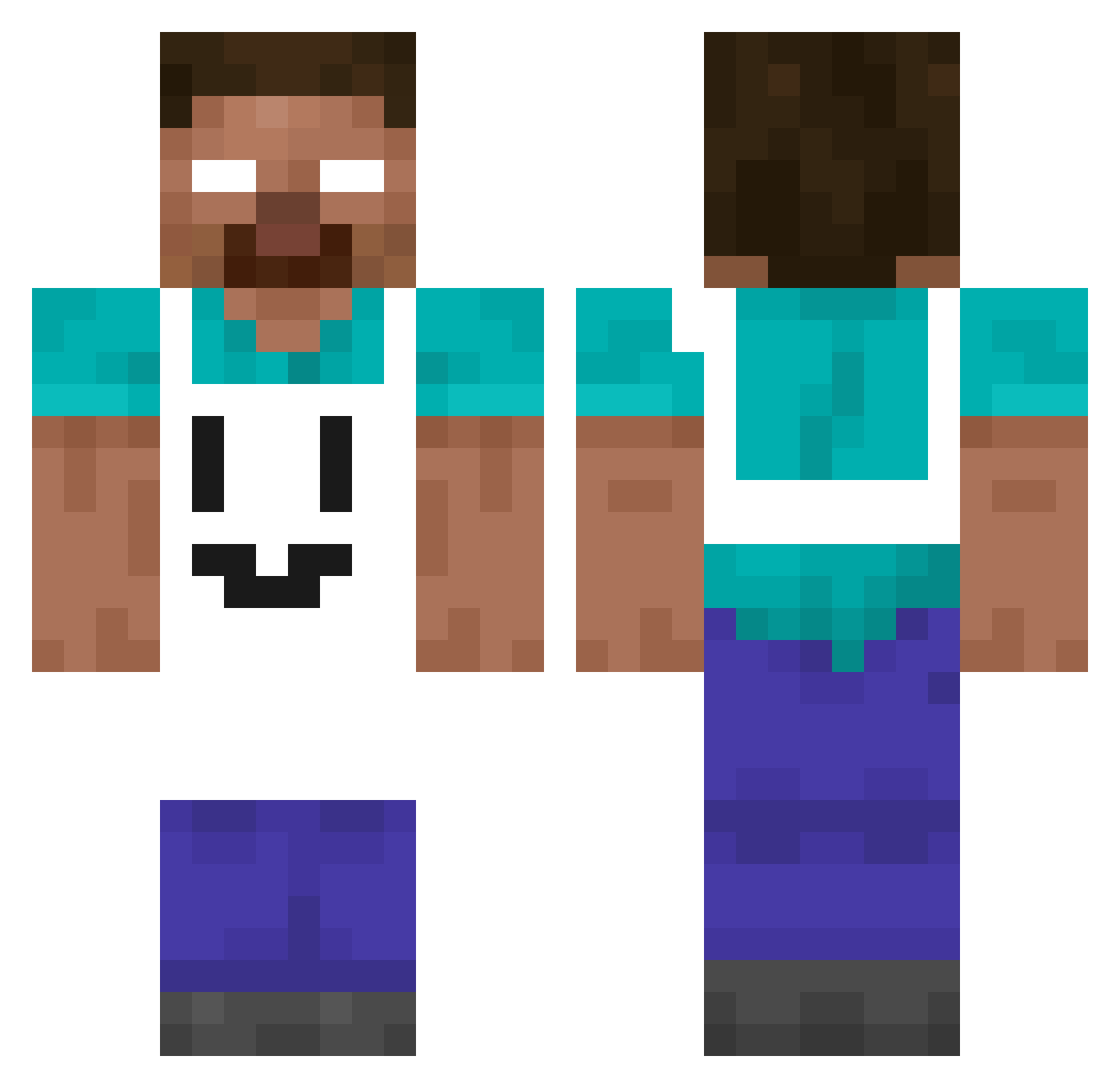 tacocatcraft143 Minecraft skin, front and back view