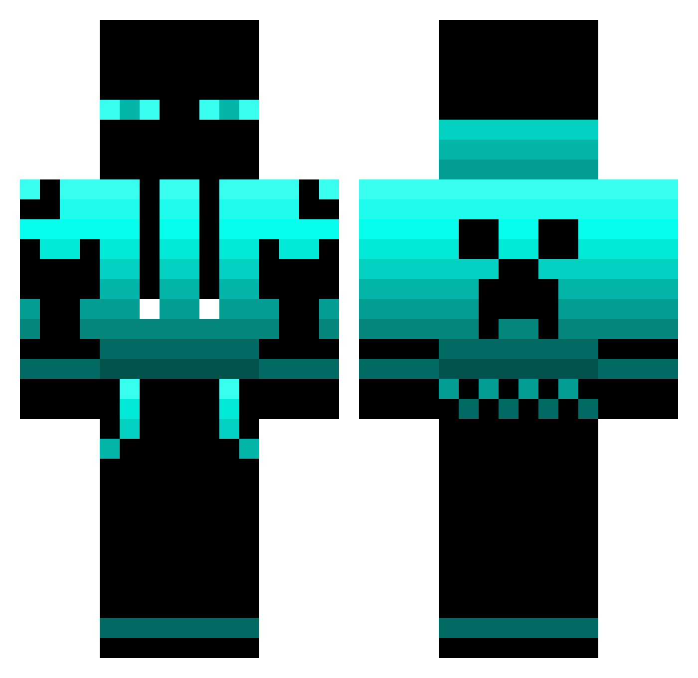 SliceAndDice911 Minecraft skin, front and back view