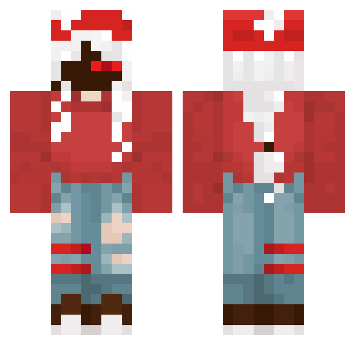 xlADHDlx Minecraft skin, front and back view
