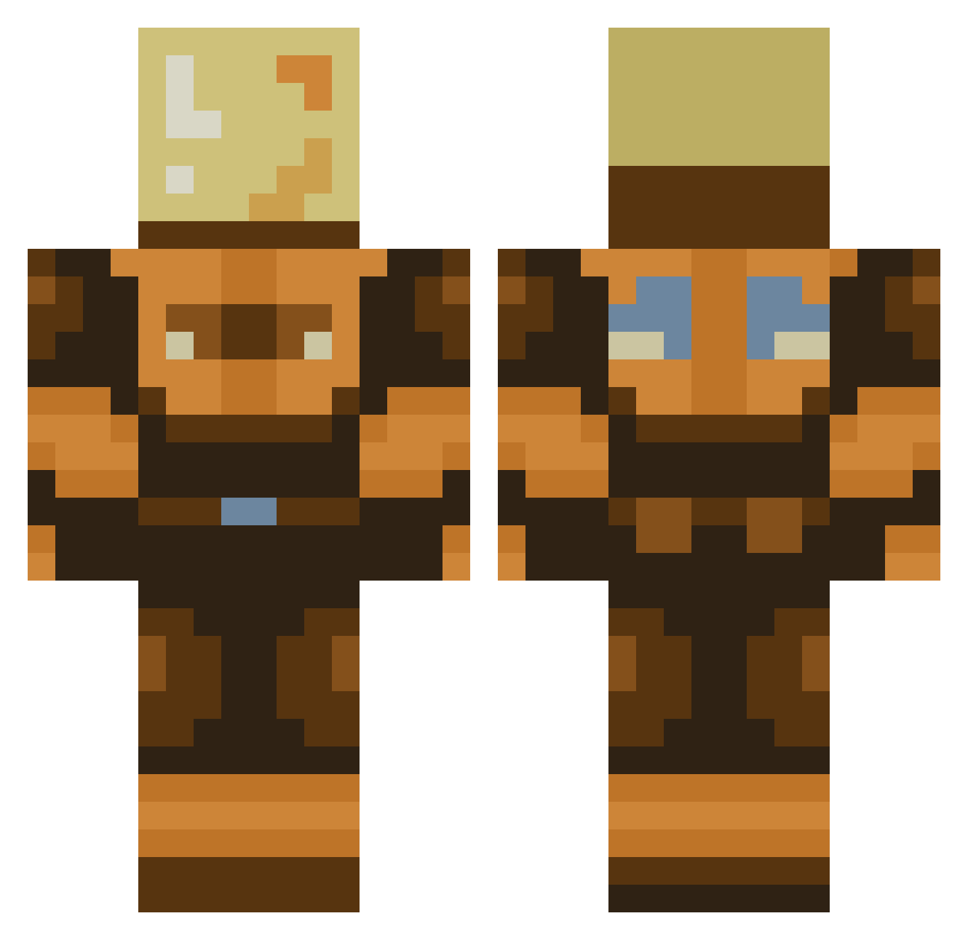 xX_CHuckles_Xx Minecraft skin, front and back view