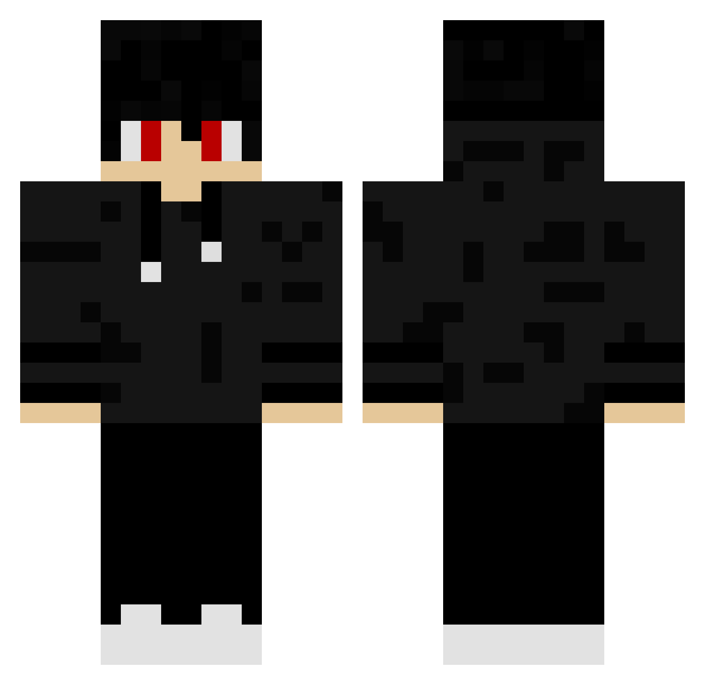 TkahOfc Minecraft skin, front and back view